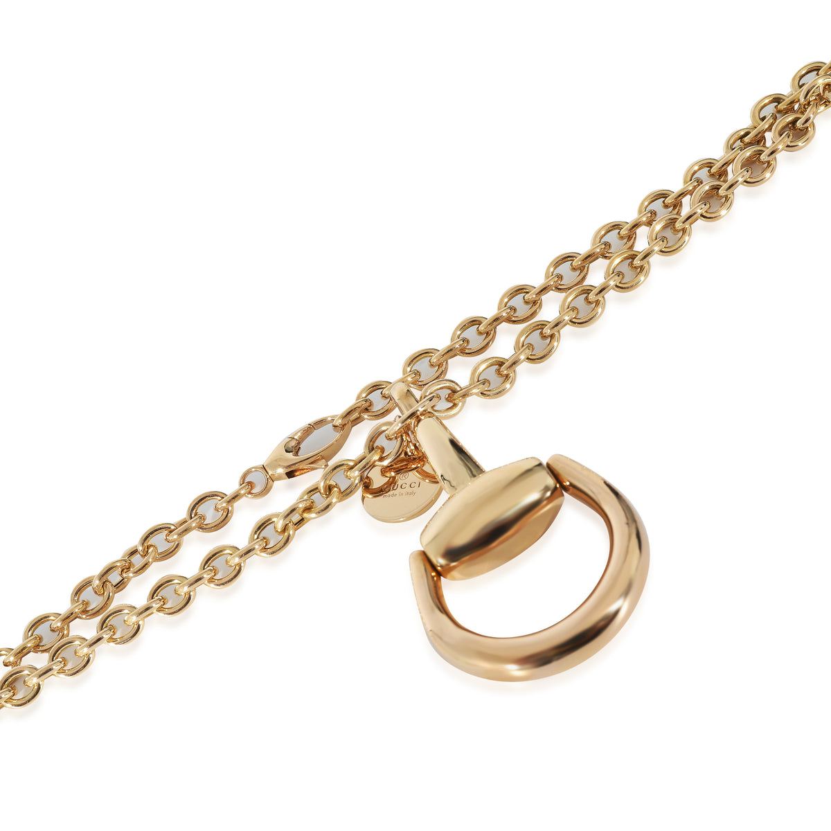 Gucci Horsebit Drop Necklace in 18k Yellow Gold