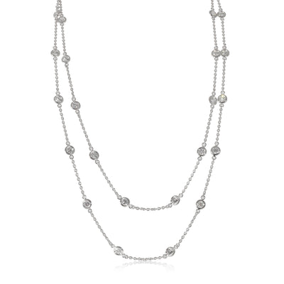 Roberto Coin Diamond By The Inch 30 Stations Necklace in 18k White Gold 3 CTW