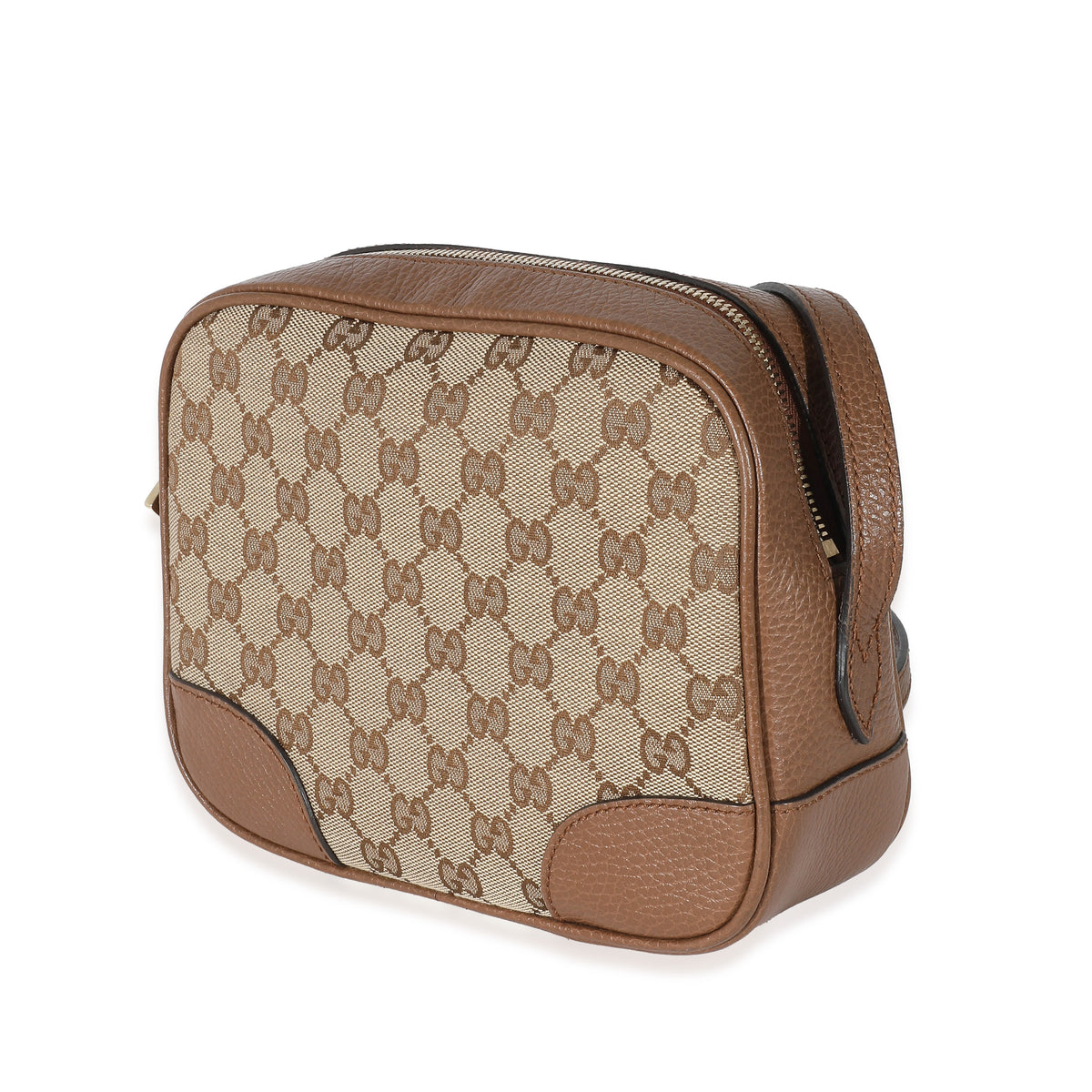 Gucci Brown GG Canvas & Brown Leather Mini Bree Messenger Bag