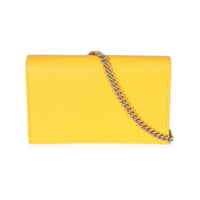 Gucci Yellow Calfskin Dollar Interlocking G Chain Wallet