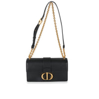 Christian Dior Black Leather 30 Montaigne East West Chain Bag