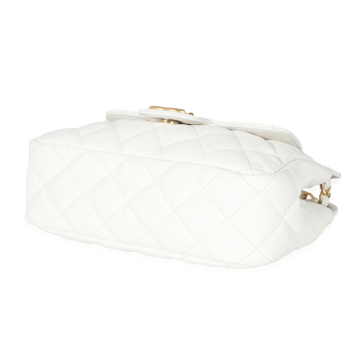 Chanel White Quilted Caviar Small Wavy CC Hobo, myGemma, CH