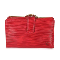 Louis Vuitton Castillan Red Epi Leather French Purse