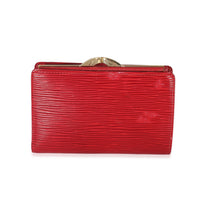 Louis Vuitton Castillan Red Epi Leather French Purse