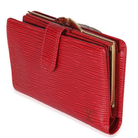 Louis Vuitton Castillan Red Epi Leather French Purse