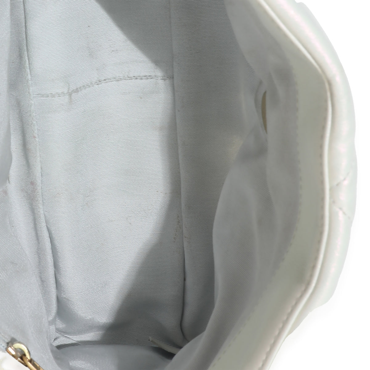 Chanel White Iridescent Calfskin Medium Chanel 19 Flap Bag, myGemma, DE