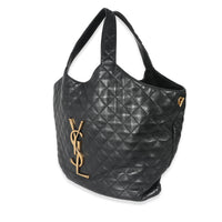 Saint Laurent Black Quilted Lambskin ICare Maxi Shopping Bag