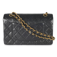 Chanel Vintage Navy Quilted Lambskin Medium Classic Flap Bag