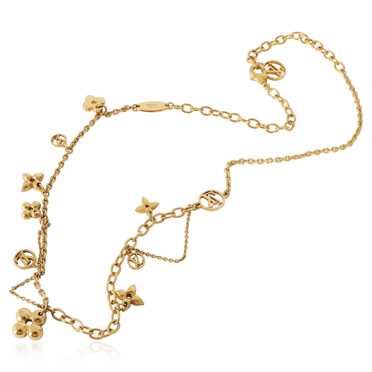 Louis Vuitton Blooming Supple Necklace Gold Metal