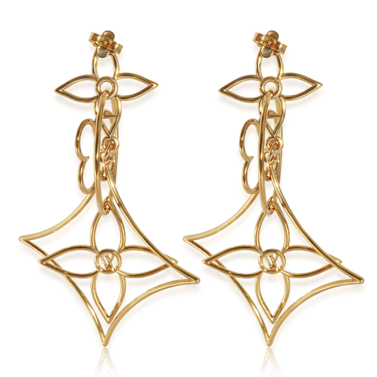 Louis Vuitton LV Twiggy Earrings, Gold, One Size