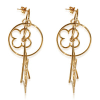 Louis Vuitton Twiggy Long Gold Plated Earrings