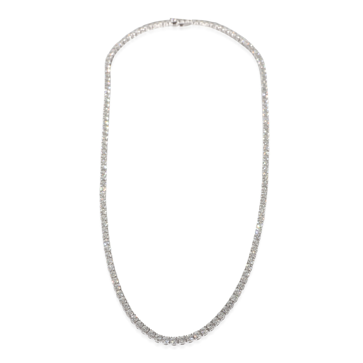 Mémoire Uniform Line Necklace in 18k White Gold 10.27 CTW