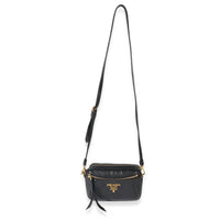 Prada Black Vitello Daino Convertible Belt Bag