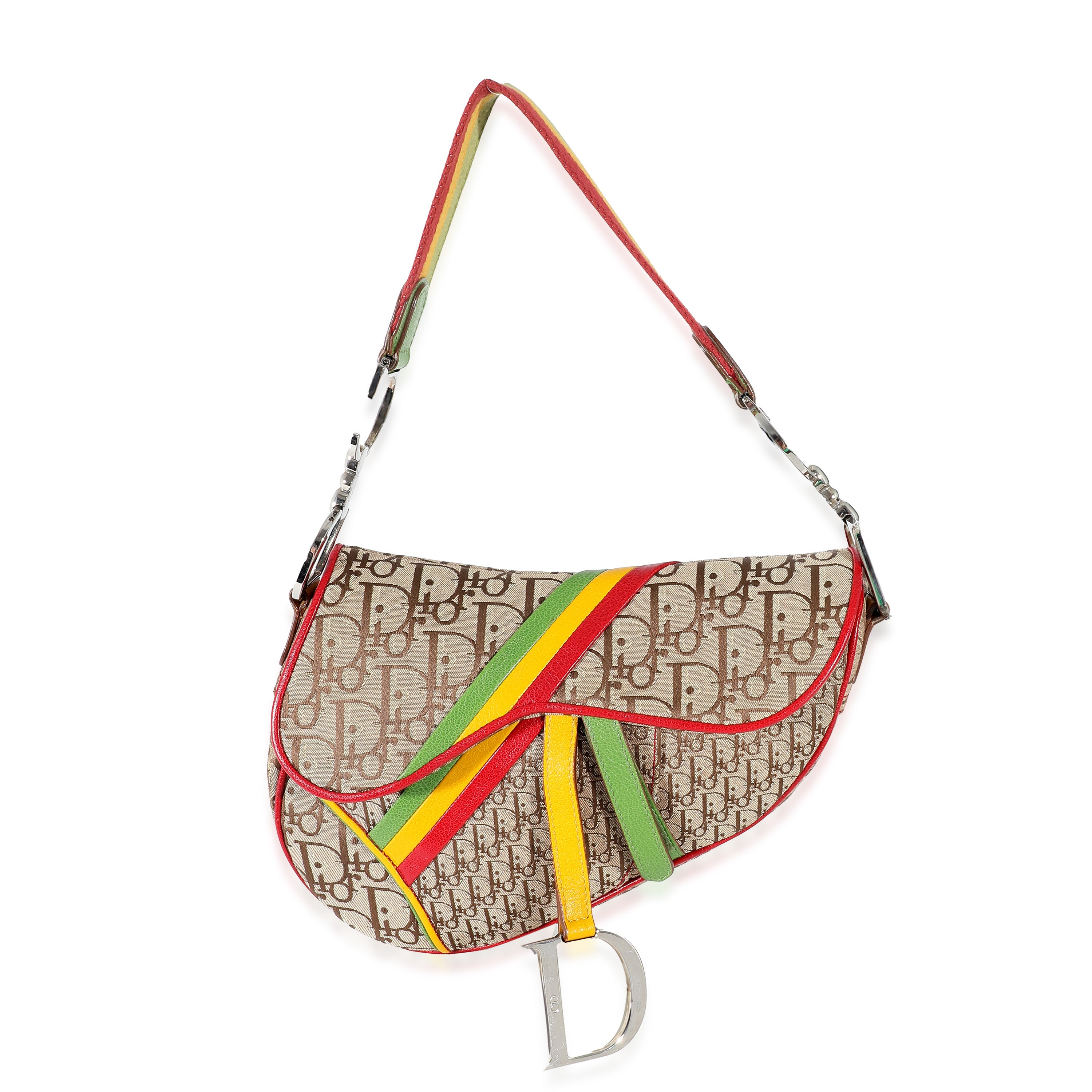Vintage Christian Dior Beige Diorissimo Rasta Saddle Bag | myGemma