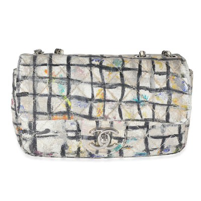 Chanel Multicolor Hand Painted Calfskin Graffiti Mini Flap Bag