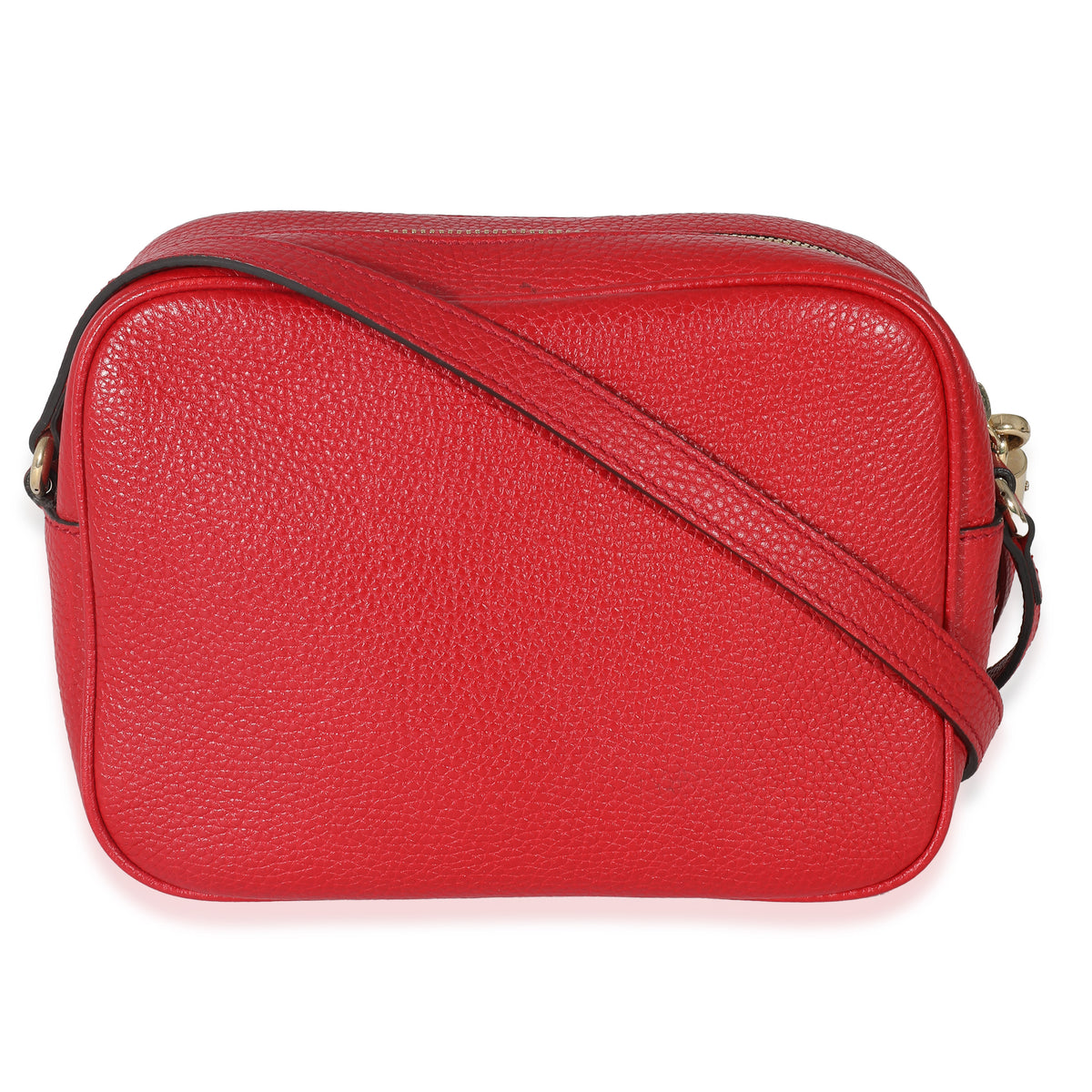 Gucci Red Pebbled Leather Soho Disco