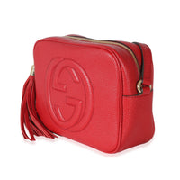 Gucci Red Pebbled Leather Soho Disco