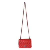 Chanel Red Quilted Lambskin Mini Rectangular Flap Bag