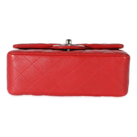 Chanel Red Quilted Lambskin Mini Rectangular Flap Bag