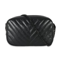 Chanel So Black Chevron Quilted Leather Reissue Mini Camera Bag