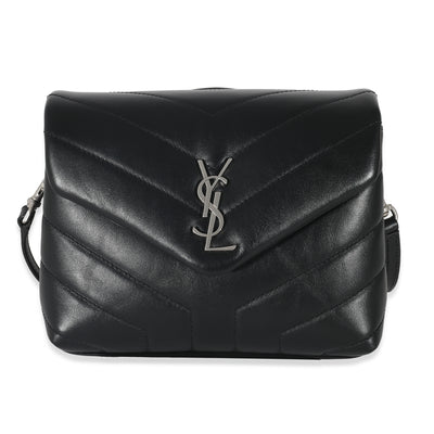 Saint Laurent Black Matelassé Leather Loulou Toy Bag