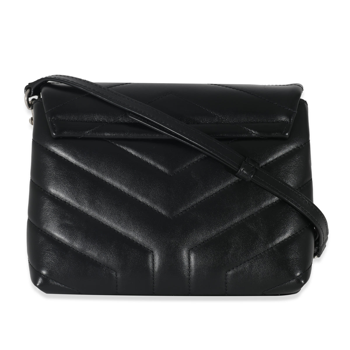 Saint Laurent Black Matelassé Leather Loulou Toy Bag