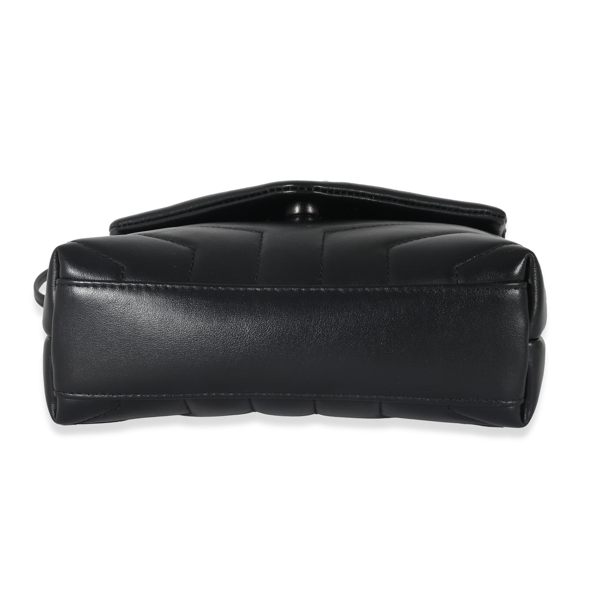 Saint Laurent Black Matelassé Leather Loulou Toy Bag