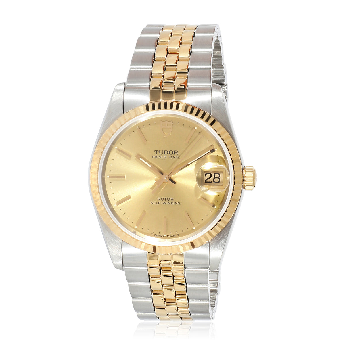 Tudor Prince Date 74033 Mens Watch in 18kt Stainless Steel/Yellow Gold