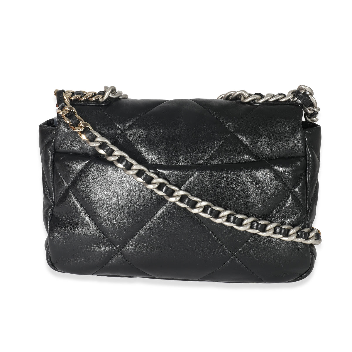 Chanel Black Quilted Goatskin Medium Chanel 19 Flap Bag myGemma