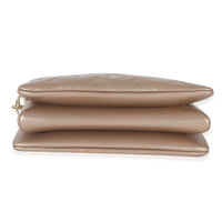 Louis Vuitton Light Gold Monogram Embossed Puffy Lambskin Coussin BB