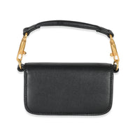 Valentino Black Leather Vlogo Mini Locò Bag