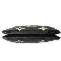 Louis Vuitton Black & Beige Monogram Empreinte Double Zip Pochette