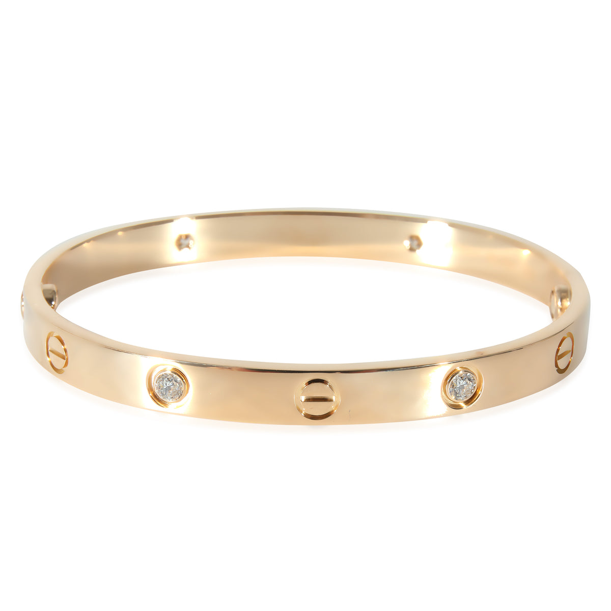 Cartier Love Diamond Bracelet in 18k Yellow Gold 0.42 CTW