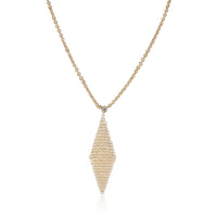 Tiffany & Co. Elsa Peretti Mesh Pendant With Diamond in 18k Yellow Gold 0.03 CTW