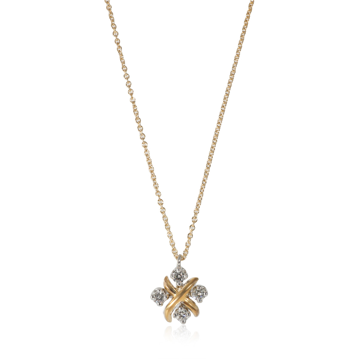 Tiffany & Co Schlumberger Lynn Pendant in Platinum with Diamonds