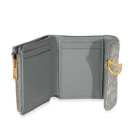 Christian Dior Gris Oblique Lotus Saddle Wallet