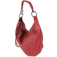 Gucci Red Guccissima Half Moon Hobo