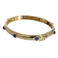 Tiffany & Co. Vintage Cabochon Sapphire Bangle Bracelet in 18K Yellow Gold