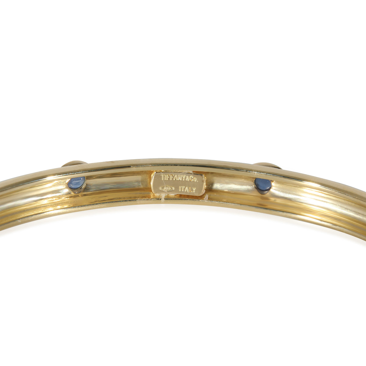 Tiffany Vintage Cabochon Sapphire Bangle Bracelet in 18K