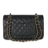 Chanel Black Quilted Caviar Medium Classic Double Flap Bag