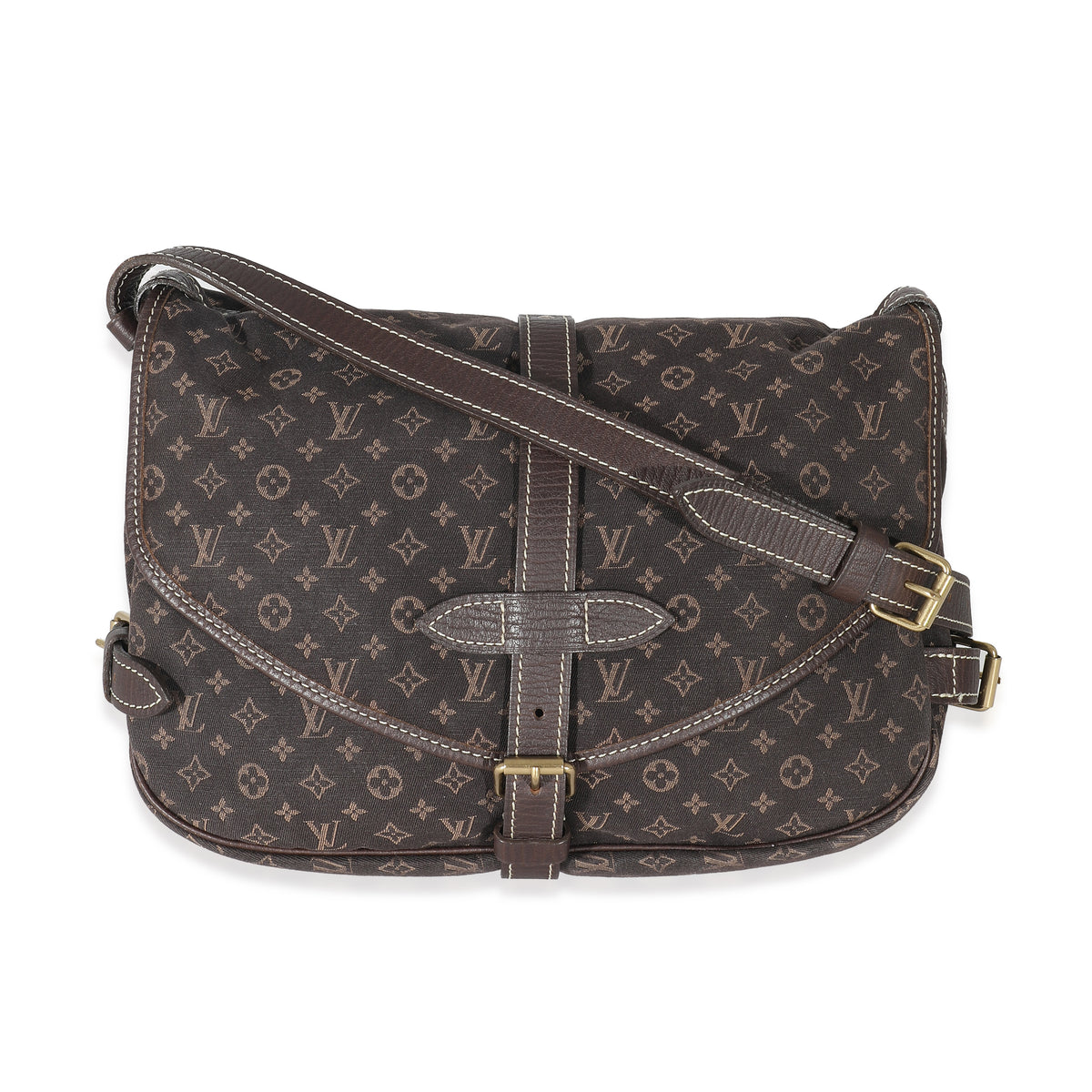 Louis Vuitton Ebene Monogram Canvas Mini Lin Saumur 26