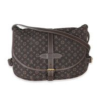 Louis Vuitton Ebene Monogram Canvas Mini Lin Saumur 26