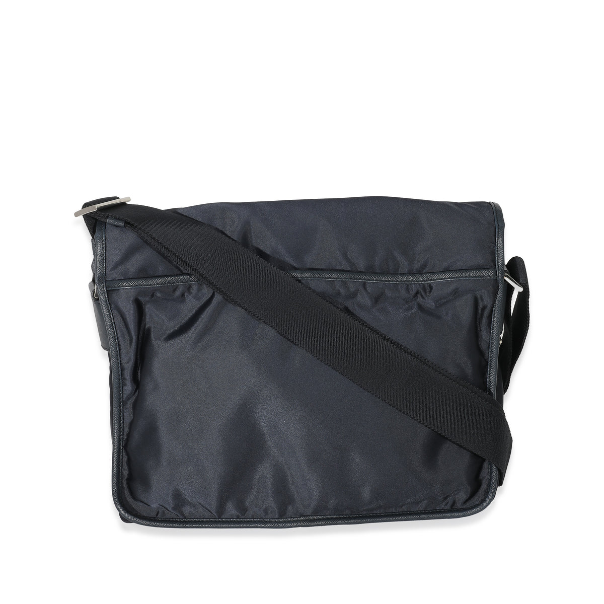 Prada Navy Tessuto Logo Messenger