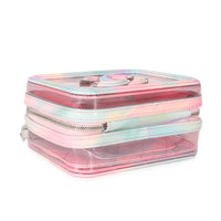 Chanel Pink PVC & Multicolor Patent Leather CC Vanity Case