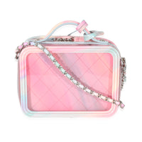 Chanel Pink PVC & Multicolor Patent Leather CC Vanity Case