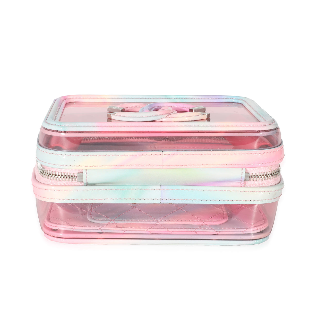 Chanel Pink PVC & Multicolor Patent Leather CC Vanity Case