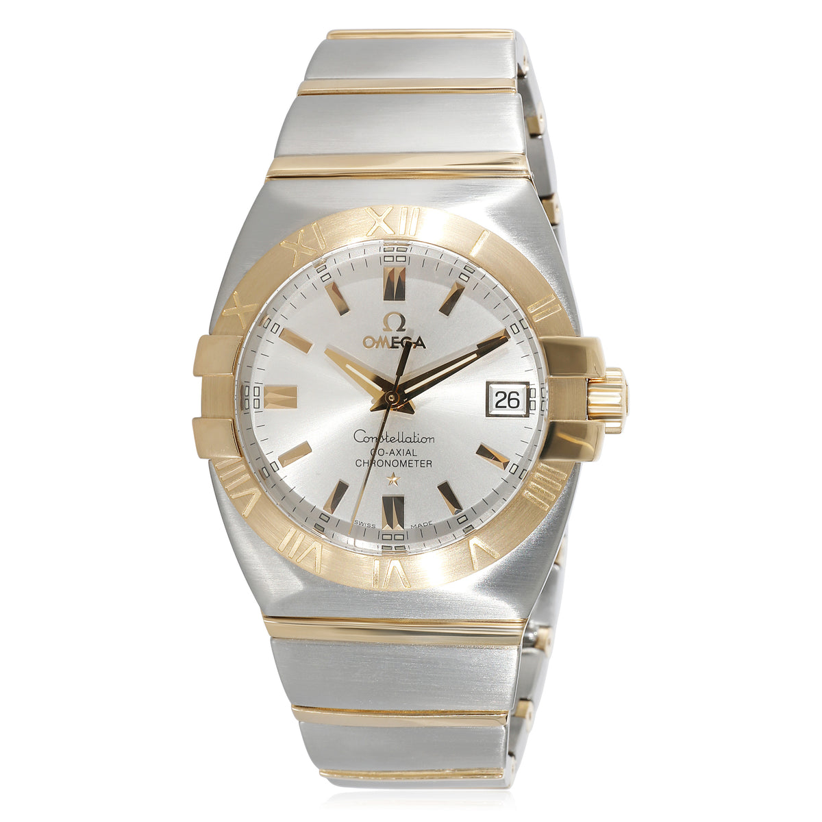 Omega Constellation Double Eagle 1201.30.00 Mens Watch in  Stainless Steel/Yell