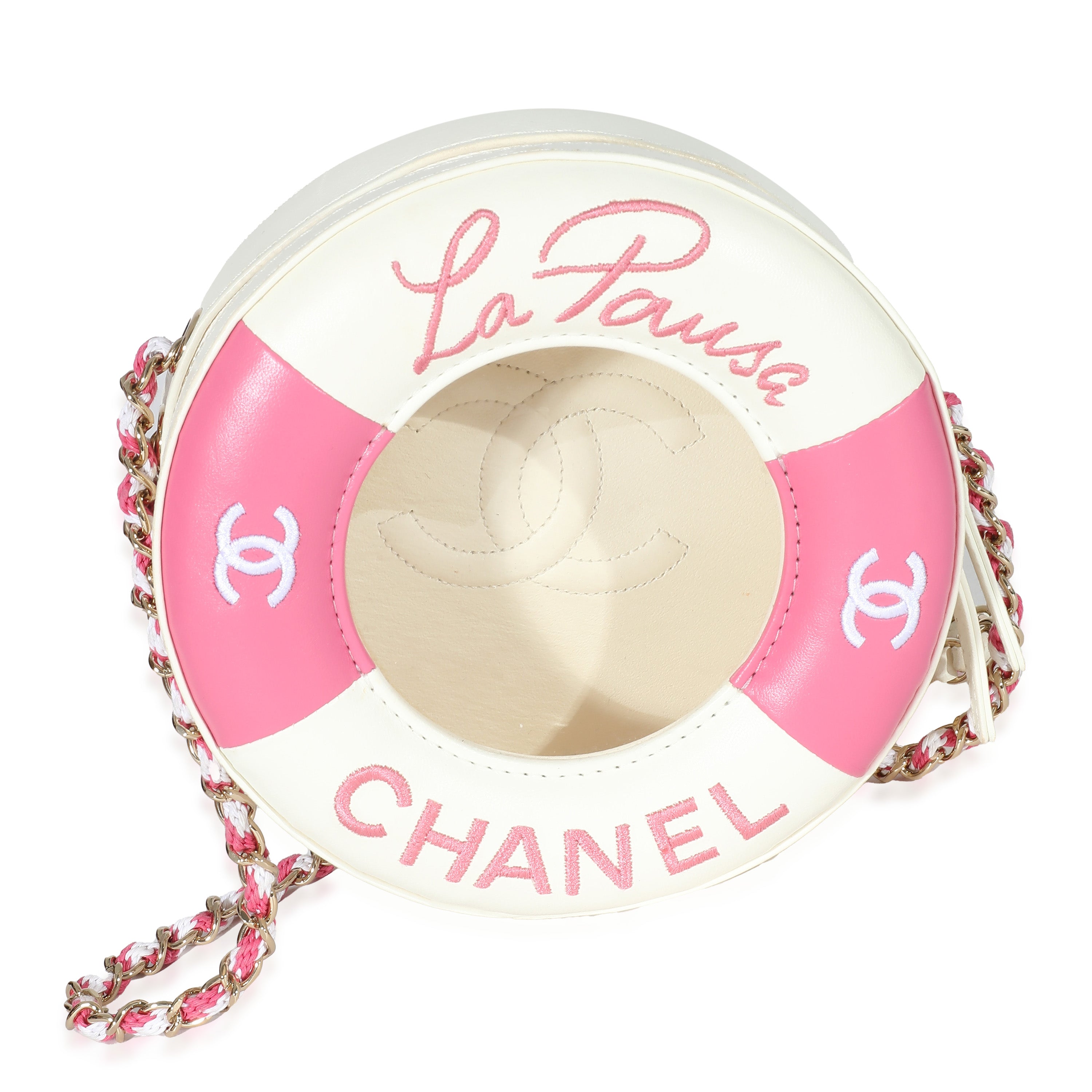Chanel Black, Pink, & White Canvas La Pausa Shopping Tote, myGemma, CH