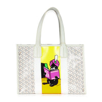 Goyard White Goyardine Bulldog Villette Tote