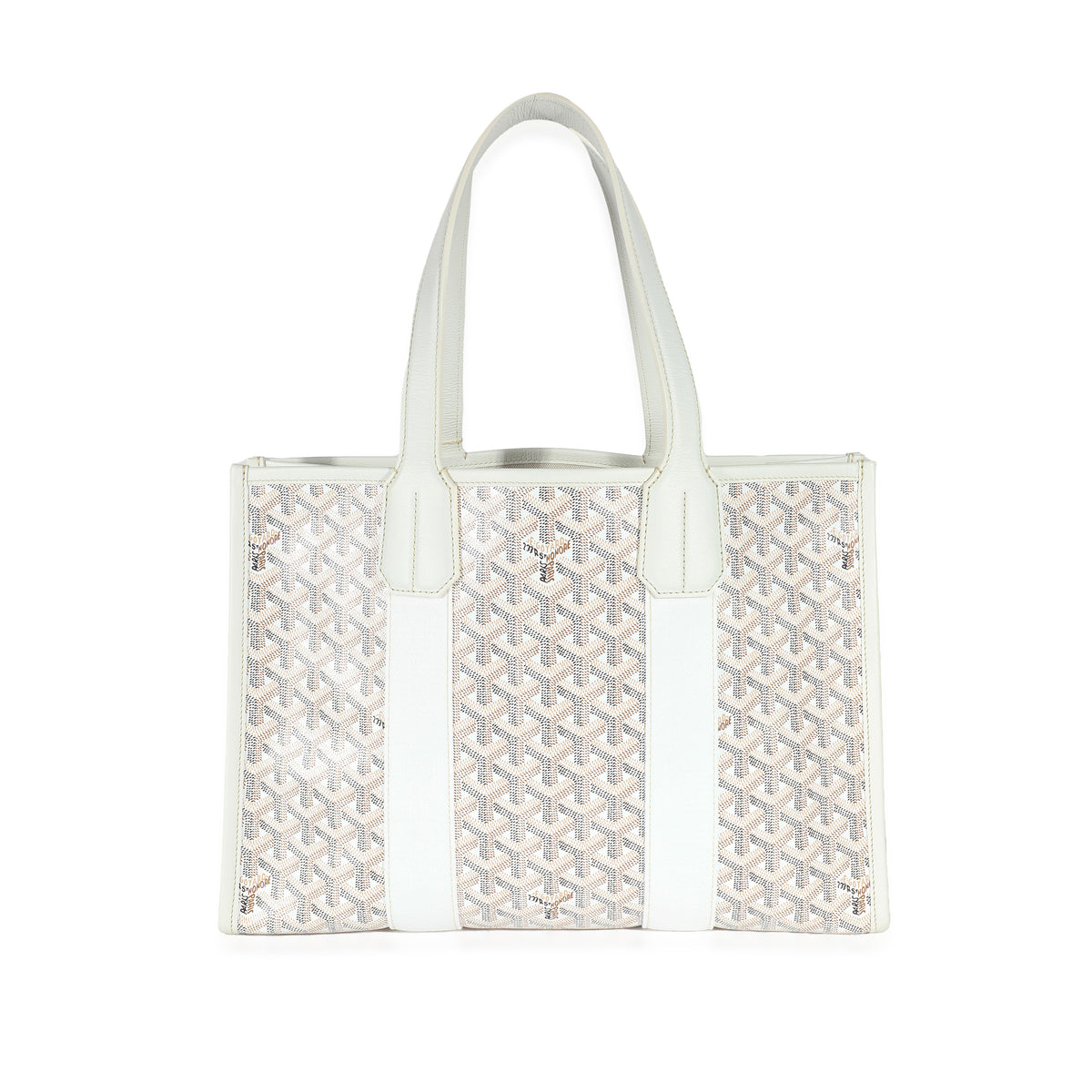 Goyard White Goyardine Bulldog Villette Tote